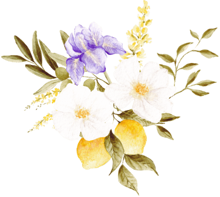 flowers-with-lemons